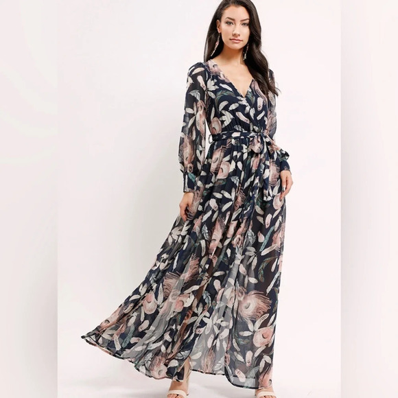 Miss Avenue floral maxi dress. Size small. - Picture 1 of 9